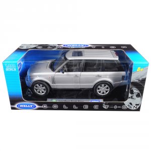 Welly 12536s 2003 Land Rover Range Rover Silver 118 Diecast Model Car 