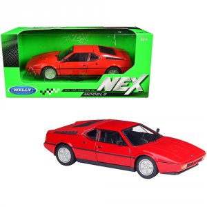 Welly 24098r Bmw M1 Coupe Red Nex Models 124 Diecast Model Car By