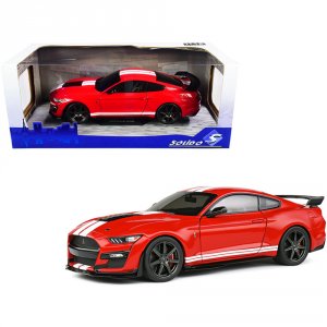 Solido S1805903 2020 Ford Mustang Shelby Gt500 Red With White Stripes 