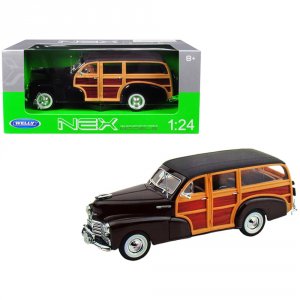 Welly 22083dkbrn 1948 Chevrolet Woody Fleetmaster Dark Brown 124 Dieca