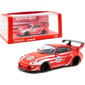 Tarmac T43-014-WU Porsche Rwb 993 23 Rwbwu Red With White Stripes Rauh