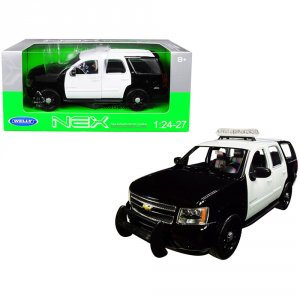 Welly 22509BKWHP-W 2008 Chevrolet Tahoe Unmarked Police Car Black And 