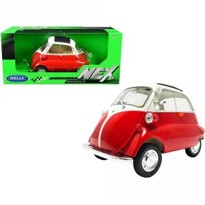 Welly 24096rd Bmw Isetta Red And White Nex Models 118 Diecast Model Ca