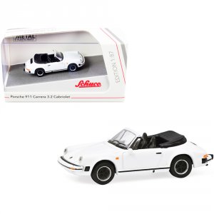 Schuco 452659800 Porsche 911 Carrera 3.2 Cabriolet White 187 (ho) Diec