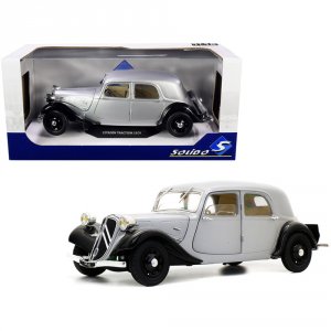 Solido S1800904 Citroen Traction 11cv Silver And Black 118 Diecast Mod