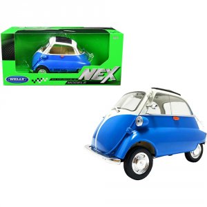 Welly 24096bl Bmw Isetta Blue And White Nex Models 118 Diecast Model C