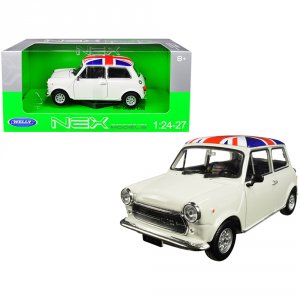 Welly 22496W-UK Mini Cooper 1300 White With British Flag On The Roof 1