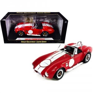 Shelby SC122-1 1965 Shelby Cobra 427 Sc Red With White Stripes With Pr