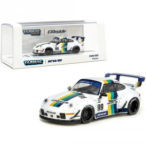 Tarmac T64-017-GDY Porsche Rwb 993 99 Greddy White With Stripes Rauh-w