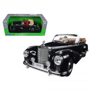 Welly 19859bk 1955 Mercedes 300s Convertible Black 118 Diecast Model C