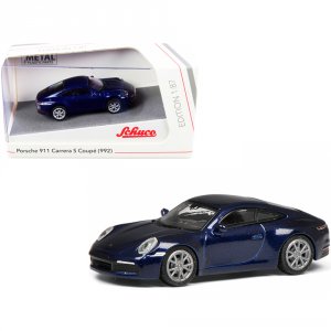 Schuco 452653700 Porsche 911 (992) Carrera S Coupe Dark Blue Metallic 