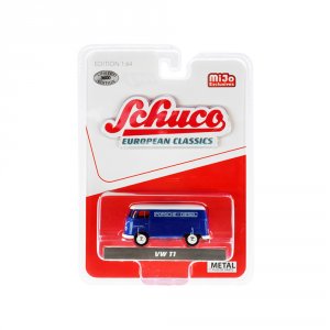 Schuco 4800 Volkswagen T1 Panel Bus Porsche Diesel Blue With White Top