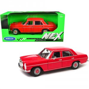 Welly 24091r Mercedes Benz 220 Red Nex Models 124 Diecast Model Car By