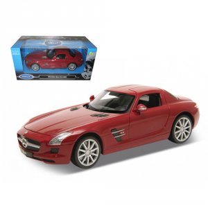 Welly 24025r Mercedes Sls Amg Red 124 Diecast Model Car By