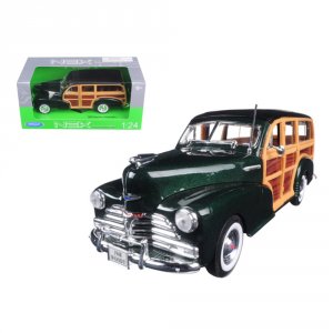 Welly 22083grn 1948 Chevrolet Woody Wagon Fleetmaster Green 124 Diecas