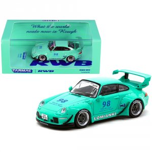 Tarmac T64-017-LO Porsche Rwb 993 98 Lomianki Turquoise 164 Diecast Mo