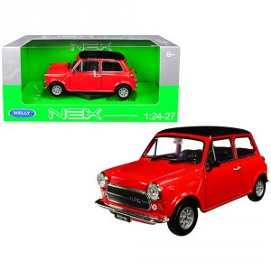 Welly 22496r Mini Cooper 1300 Red With Black Top 124-127 Diecast Model