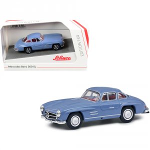 Schuco 452027600 Mercedes Benz 300 Sl Blue With Red Interior 164 Dieca