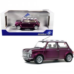 Solido S1800606 1997 Mini Cooper 1.3i Sport Purple With Check Top 118 