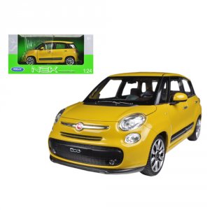 Welly 24038y 2013 Fiat 500l Yellow 124 Diecast Car Model By