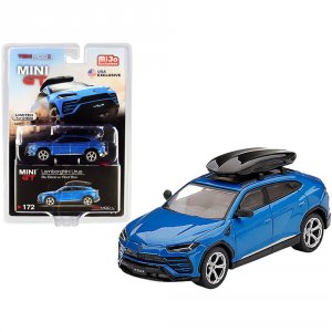 True MGT00172 Lamborghini Urus With Roof Box Blue Eleos Metallic Limit