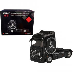 True MGT00138 Mercedes Benz Actros Truck Tractor Black With Silver Mer