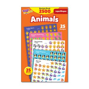 Trend TEP 46904 Trend Animals Supershapes Stickers Variety Pack - Anim