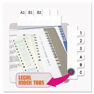 Reditag RTG 31010 Redi-tag Permanent Stick Write-on Index Tabs - 416 W