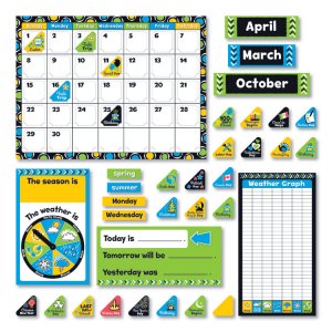 Trend TEP 8390 Trend Bold Strokes Calendar Bulletin Board Set - Skill 