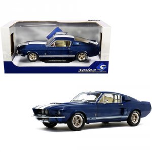 Solido S1802903 1967 Ford Mustang Shelby Gt500 Nightmist Blue Metallic