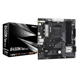 Asrock B450M/AC R2.0 B450mac R2.0 Socket Am4 Amd B450 Ddr4 Quad Crossf