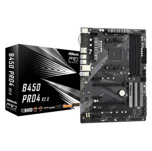 Asrock B450 PRO4 R2.0 B450 Pro4 R2.0 Socket Am4 Amd B450 Ddr4 Quad Cro