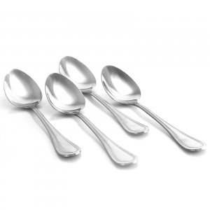 Gibson 112099.04 Home Graylyn 4 Piece Stainless Steel Beaded Edge Dinn