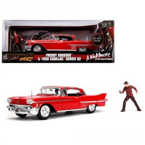 Jada JA31102 1958 Cadillac Series 62 Red With Freddy Krueger Diecast F