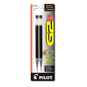 Pilot PIL77289 Refill,g2,bold,2pk,bk