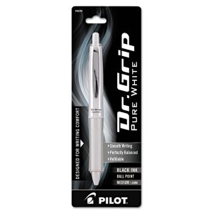 Pilot 36204 Pen,dr. Grip,bp,purewhite