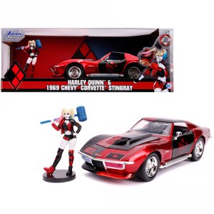 Jada JA31196 1969 Chevrolet Corvette Stingray With Harley Quinn Diecas