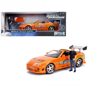 Jada 30738 Toyota Supra Orange Metallic With Brian Diecast Figurine Fa