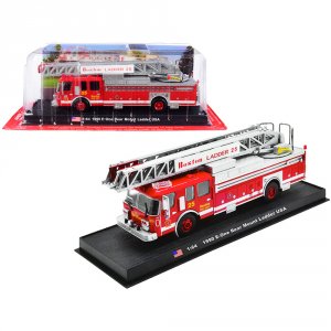 Amercom ACGB15 1990 E-one Rear Mount Ladder Fire Engine Red Boston Fir