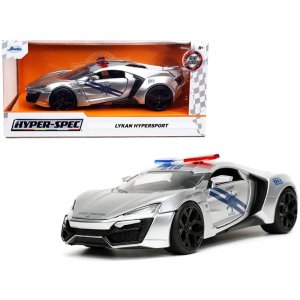 Jada 32927 Lykan Hypersport Police Silver With Blue Stripes Highway Pa