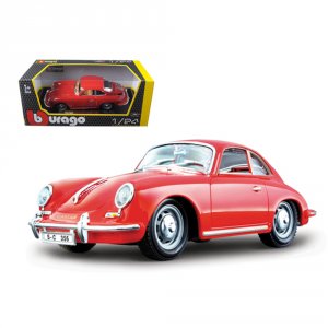 Bburago 22079r 1961 Porsche 356 B Coupe Ivory White 124 Diecast Model 