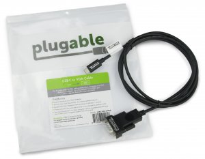 Plugable USBC-VGA-CABLE Plugable Usb 3.0 7-port Hub With 2 Bc 1.2 Char