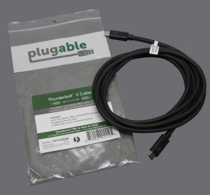 Plugable TBT3-20G2M Plugable Thunderbolt 3 20gbps Usb-c Cable (6.6ft-2