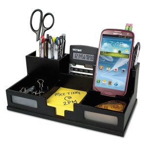 Victor 9525-5 Organizer,desk,ph Hdlr,bk