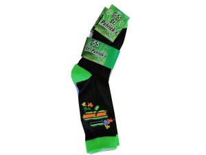 Bulk BJ392 St. Patrickamp;039;s Clover Socks In Assorted Styles