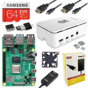 Canakit PI4-4GB-MAX64EWF-C4-WHT Pi 4 4gb Complete Starter Kit White Pi