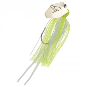 Zman CB38-61 Chatterbait 0.375 Oz - Chartreuse White With Gold Blade