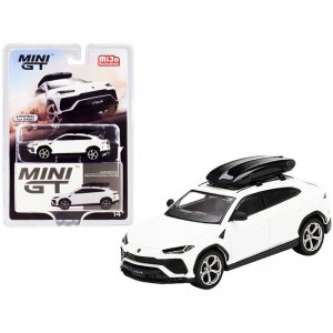 True MGT00220 Lamborghini Urus With Roof Box Bianco Monocerus Matt Whi