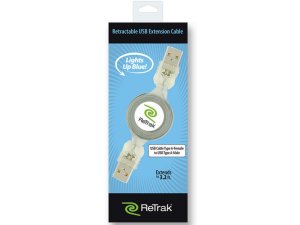 Bulk EN923 Retrak 3.2 Foot Retractable Usb Extension Cable