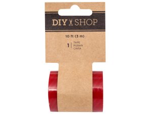 Bulk AC036 Diy Shop Red Stripe Transparent Tape